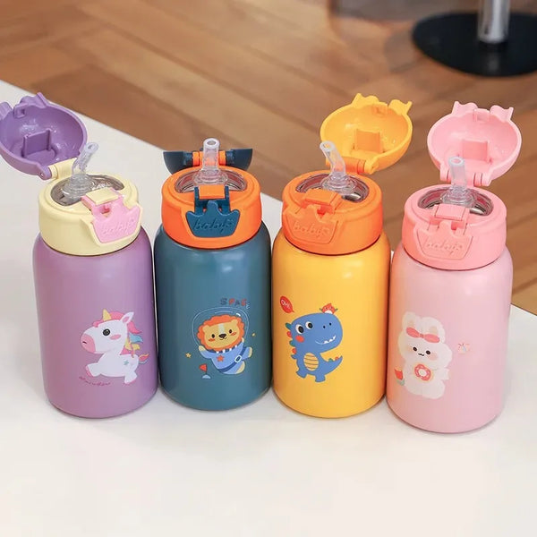 500ml Kids Unicorn Thermos Bottle Cartoon Cute Children's Thermal Water Bottle Stainless Steel Thermos Mug For Student Water Cup